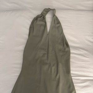 Show me your Mumu moss green jasmine halter midi